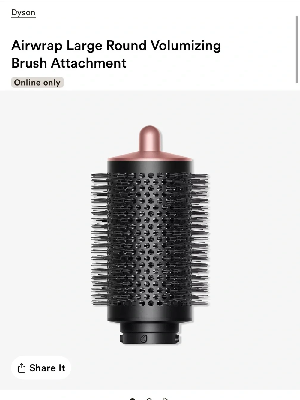 Dyson Round Styling Brush Attachment in Rose Gold and Black